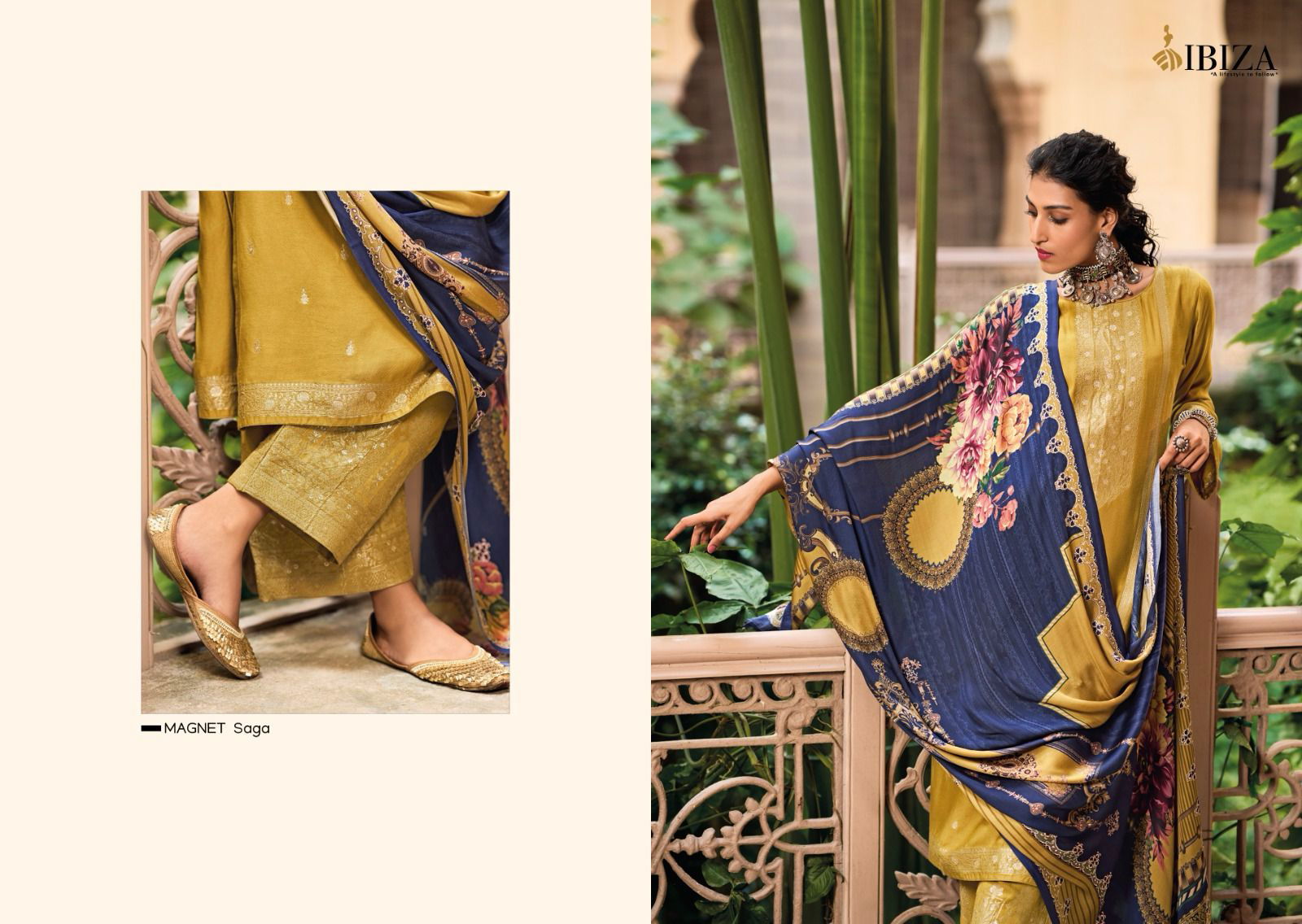 Naya Dor By Ibiza Viscose Pashmina Printed Suits Catalog
